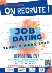Affiche Job dating du 2 mars 2023 - Agrandir l'image (fenêtre modale)